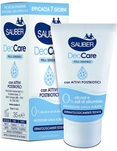 sauber deodorante in crema - 35ml - deo care - efficacia 7 giorni: tuttocasashop.it: igiene e cura della persona