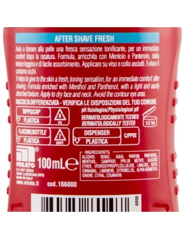 intesa pour homme after shave dopobarba - 100ml - fresh - tonificante: tuttocasashop.it: igiene e cura della persona