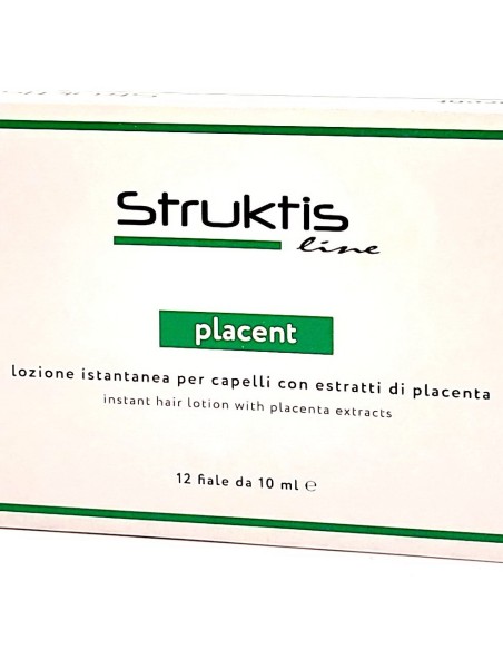 struktis placent lozione capelli - 12 fiale da 10ml - rinforzante: tuttocasashop.it: igiene e cura della persona