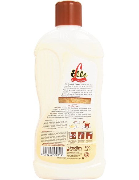 elle cera facile lavaincera pavimenti - 900ml - parquet - pavimenti in legno: tuttocasashop.it: pulizia e cura della casa
