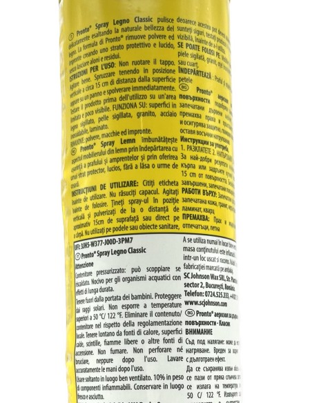 pronto detergente per legno e mobili - spray 400ml - classico: tuttocasashop.it: pulizia e cura della casa