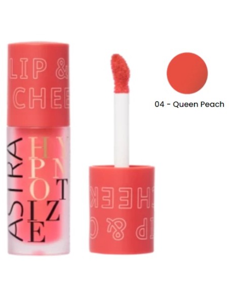 astra hypnotize liquid lip & cheek - rossetto blush - 04 queen peach: tuttocasashop.it: igiene e cura della persona