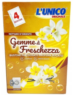 l'unico gemme di freschezza - 4 bustine profuma bucato - nettare d'oriente: tuttocasashop.it: prodotti per bucato e tessuti