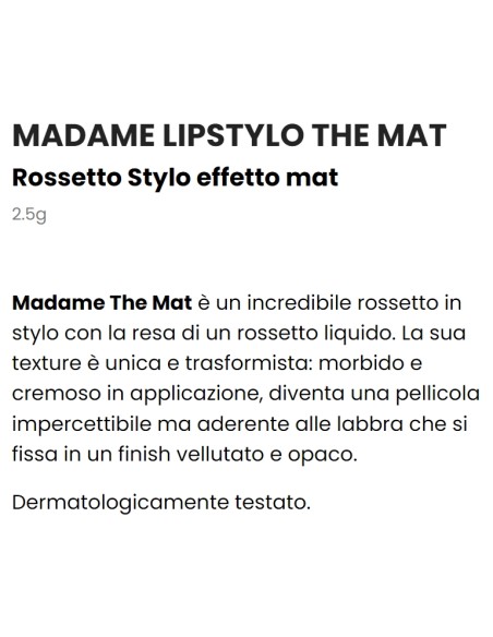 astra madame lipstylo the mat - rossetto stylo effetto mat - 01 nude bijou: tuttocasashop.it: igiene e cura della persona