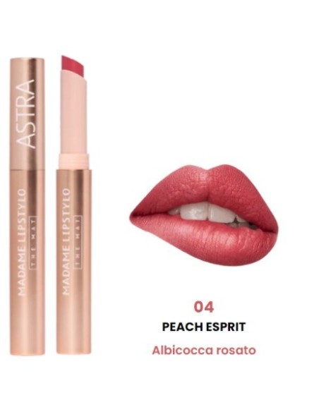 astra madame lipstylo the mat - rossetto stylo effetto mat - 04 peach esprit: tuttocasashop.it: igiene e cura della persona