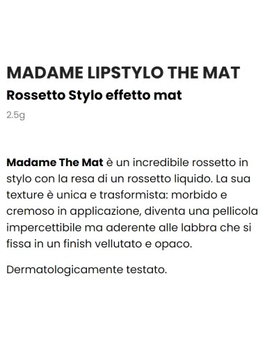 astra madame lipstylo the mat - rossetto stylo effetto mat - 04 peach esprit: tuttocasashop.it: igiene e cura della persona