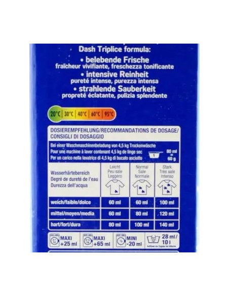 dash detersivo lavatrice in polvere - 100 misurini 6kg - freschezza alpina: tuttocasashop.it: prodotti per bucato e tessuti
