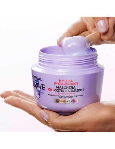 elvive maschera per capelli - 300ml - hydra hyaluronic 72h booster idratante: tuttocasashop.it: igiene e cura della persona