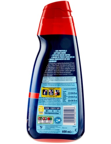 finish power gel detersivo lavastoviglie - 600ml 30 lavaggi - anti-odore: tuttocasashop.it: pulizia e cura della casa