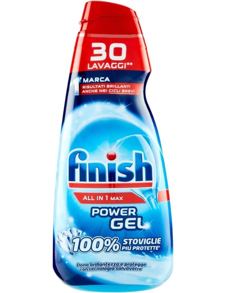 finish power gel detersivo lavastoviglie - 600ml 30 lavaggi - classico: tuttocasashop.it: pulizia e cura della casa
