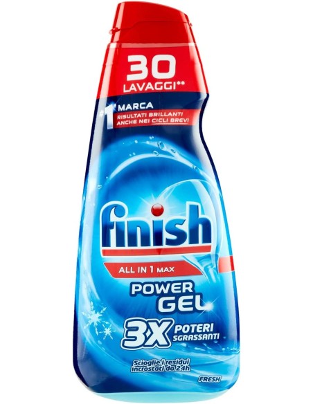 finish power gel detersivo lavastoviglie - 600ml 30 lavaggi - fresh: tuttocasashop.it: pulizia e cura della casa