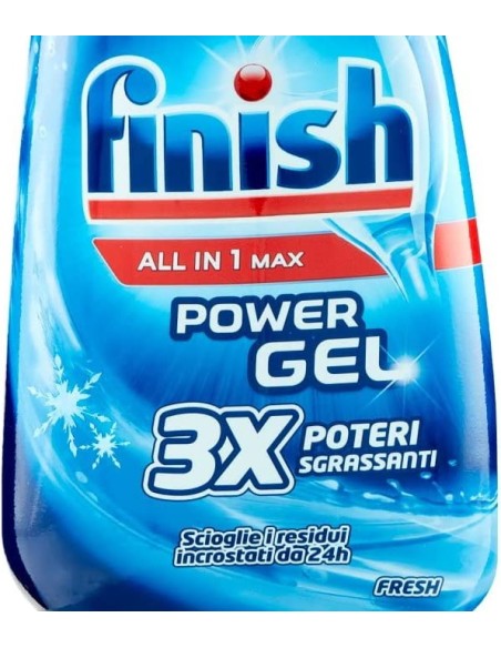 finish power gel detersivo lavastoviglie - 600ml 30 lavaggi - fresh: tuttocasashop.it: pulizia e cura della casa