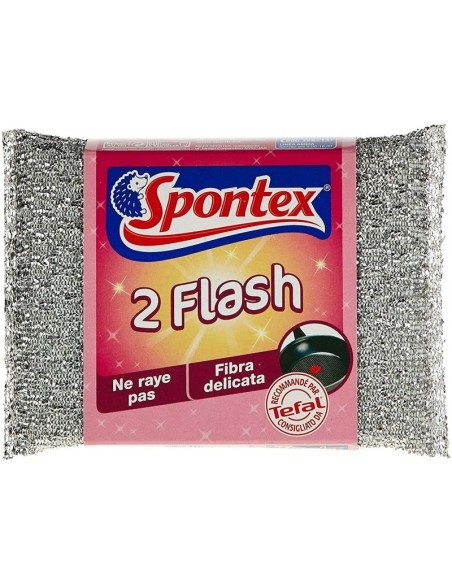 spontex flash panni abrasivi - 2 pezzi - per superfici e stoviglie: tuttocasashop.it: pulizia e cura della casa