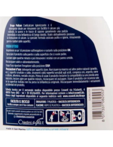 drago pulisan detergente anticalcare igienizzante spray - 600ml: tuttocasashop.it: pulizia e cura della casa