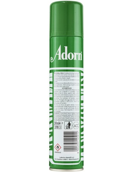 adorn lacca per capelli spray - 200ml - fissaggio forte: tuttocasashop.it: igiene e cura della persona