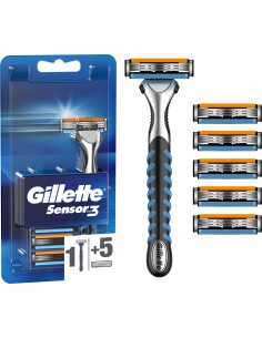 gillette sensor iii normal rasoio in metallo + 6 testine ricambio a 3 lame: tuttocasashop.it: igiene e cura della persona