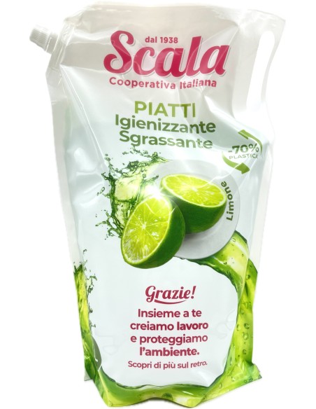 scala detersivo liquido per piatti a mano - ecoricarica da 2 litri - limone: tuttocasashop.it: pulizia e cura della casa