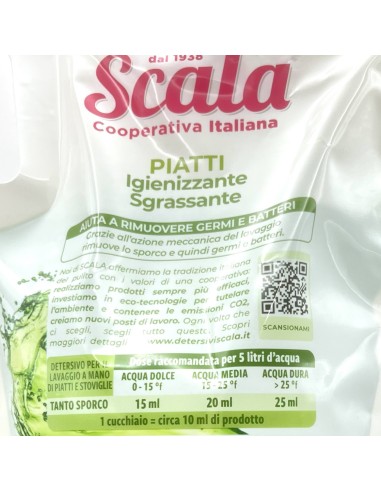 scala detersivo liquido per piatti a mano - ecoricarica da 2 litri - limone: tuttocasashop.it: pulizia e cura della casa