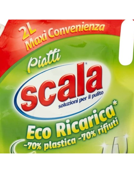 scala detersivo liquido per piatti a mano - ecoricarica da 2 litri - limone: tuttocasashop.it: pulizia e cura della casa