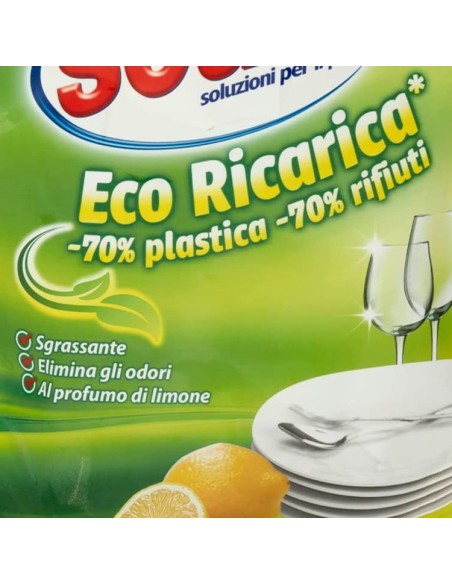 scala detersivo liquido per piatti a mano - ecoricarica da 2 litri - limone: tuttocasashop.it: pulizia e cura della casa