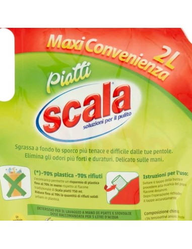 scala detersivo liquido per piatti a mano - ecoricarica da 2 litri - limone: tuttocasashop.it: pulizia e cura della casa
