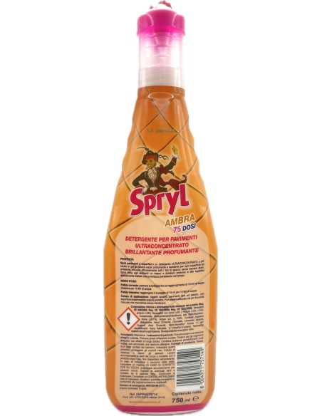 spryl gel detergente pavimenti profumante ultra concentrato 750ml - ambra: tuttocasashop.it: pulizia e cura della casa