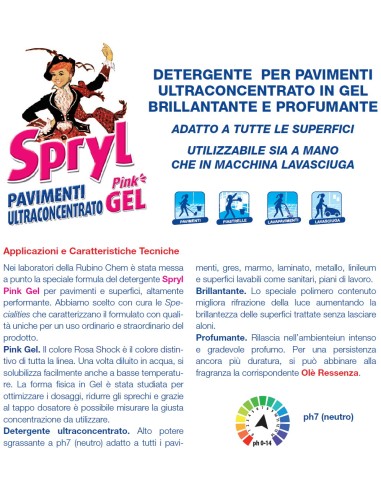 spryl gel detergente pavimenti profumante ultra concentrato 750ml - ambra: tuttocasashop.it: pulizia e cura della casa
