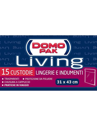 domopak living custodie 31x45cm - 15 pezzi - lingerie e indumenti: tuttocasashop.it: prodotti per bucato e tessuti