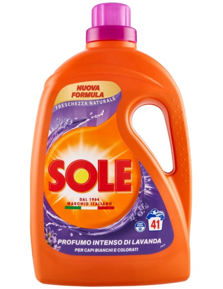 sole detersivo lavatrice liquido - 41 lavaggi 1845ml - freschezza naturale: tuttocasashop.it: prodotti per bucato e tessuti