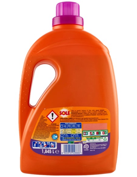sole detersivo lavatrice liquido - 41 lavaggi 1845ml - freschezza naturale: tuttocasashop.it: prodotti per bucato e tessuti