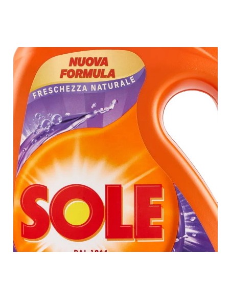 sole detersivo lavatrice liquido - 41 lavaggi 1845ml - freschezza naturale: tuttocasashop.it: prodotti per bucato e tessuti