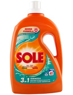 sole detersivo lavatrice liquido - 41 lavaggi 1845ml - igiene e freschezza: tuttocasashop.it: prodotti per bucato e tessuti