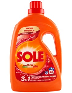 sole detersivo lavatrice liquido - 41 lavaggi 1845ml - proteggi colore: tuttocasashop.it: prodotti per bucato e tessuti