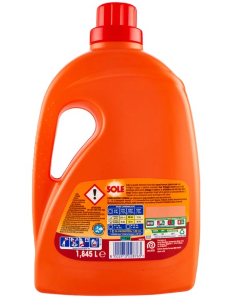 sole detersivo lavatrice liquido - 41 lavaggi 1845ml - proteggi colore: tuttocasashop.it: prodotti per bucato e tessuti