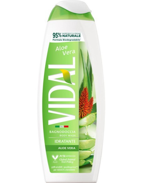 vidal bagnodoccia 500ml - idratante - aloe vera: tuttocasashop.it: igiene e cura della persona