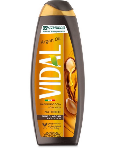 vidal bagnodoccia 500ml - nutriente - argan oil - olio di argan biologico: tuttocasashop.it: igiene e cura della persona