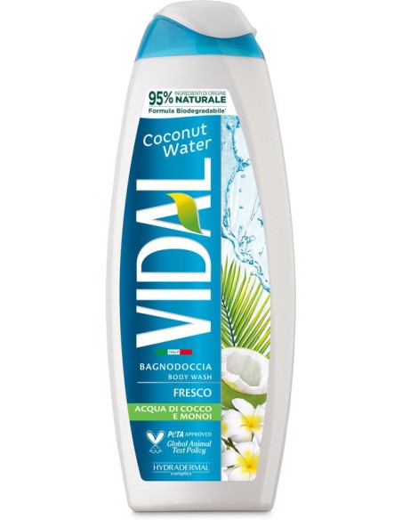 vidal bagnodoccia 500ml - fresco - coconut water - acqua di cocco e monoi: tuttocasashop.it: igiene e cura della persona