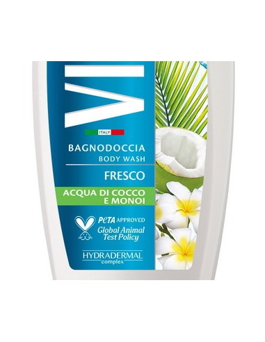 vidal bagnodoccia 500ml - fresco - coconut water - acqua di cocco e monoi: tuttocasashop.it: igiene e cura della persona