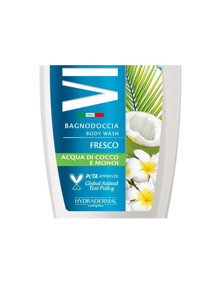 vidal bagnodoccia 500ml - fresco - coconut water - acqua di cocco e monoi: tuttocasashop.it: igiene e cura della persona