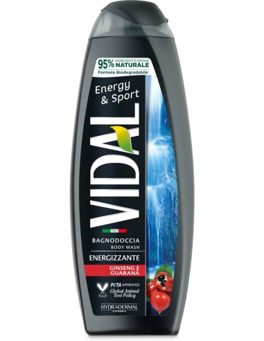 vidal bagnodoccia 500ml - energizzante - energy & sport - ginsegn e guarana': tuttocasashop.it: igiene e cura della persona