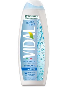 vidal bagnodoccia 500ml - purificante - hydra pure - acqua micellare: tuttocasashop.it: igiene e cura della persona