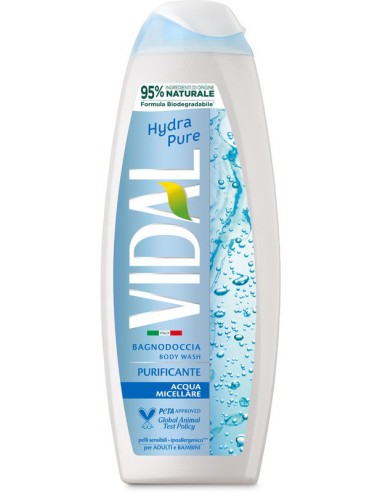 vidal bagnodoccia 500ml - purificante - hydra pure - acqua micellare: tuttocasashop.it: igiene e cura della persona