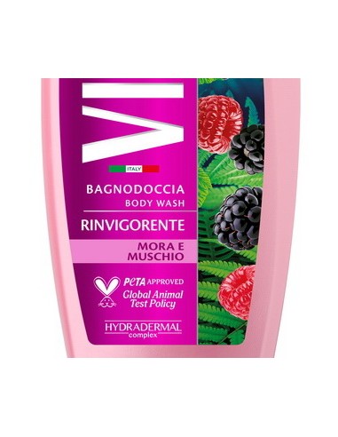 vidal bagnodoccia 500ml - rinvigorente - berries & musk - mora e muschio: tuttocasashop.it: igiene e cura della persona