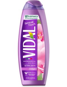 vidal bagnodoccia 500ml - setificante - sensual touch - camelia e ambra: tuttocasashop.it: igiene e cura della persona