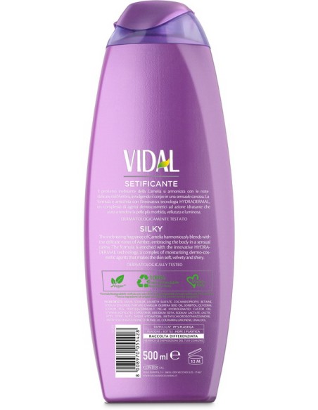 vidal bagnodoccia 500ml - setificante - sensual touch - camelia e ambra: tuttocasashop.it: igiene e cura della persona