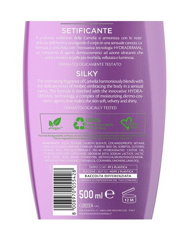 vidal bagnodoccia 500ml - setificante - sensual touch - camelia e ambra: tuttocasashop.it: igiene e cura della persona