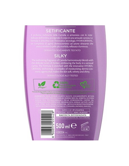 vidal bagnodoccia 500ml - setificante - sensual touch - camelia e ambra: tuttocasashop.it: igiene e cura della persona