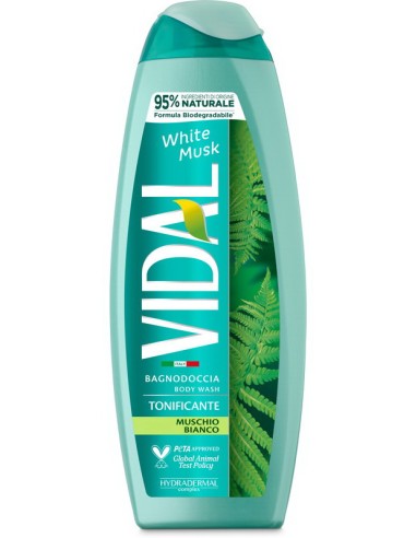 vidal bagnodoccia 500ml - tonificante - white musk - muschio bianco: tuttocasashop.it: igiene e cura della persona