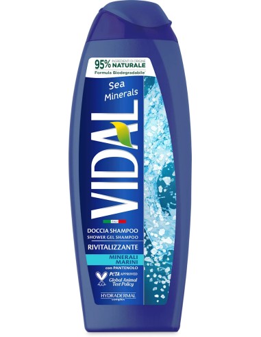 vidal doccia shampoo - 250ml - rivitalizzante minerali marini - pantenolo: tuttocasashop.it: igiene e cura della persona