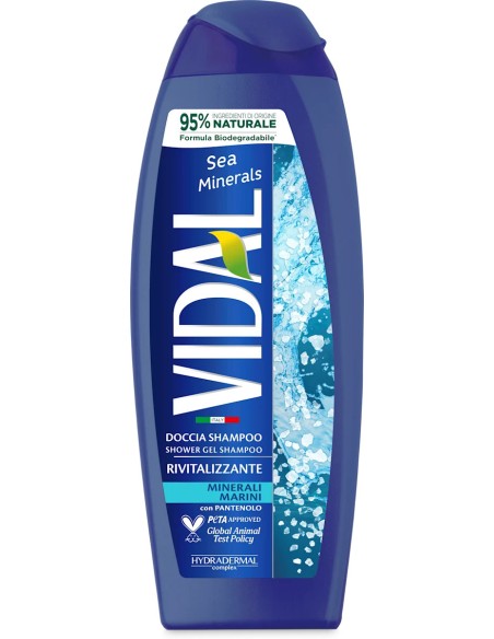 vidal doccia shampoo - 250ml - rivitalizzante minerali marini - pantenolo: tuttocasashop.it: igiene e cura della persona